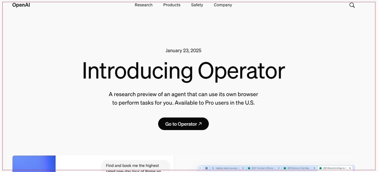 Introducing Operator: Your First AI Agent for Seamless Productivity