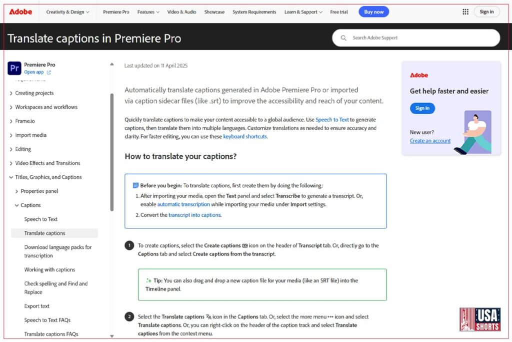 Adobe Premiere Pro AI video extend 2025 captions.