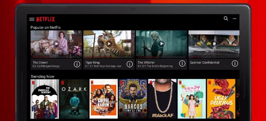 Netflix OpenAI-powered search 2025 interface on iOS app.