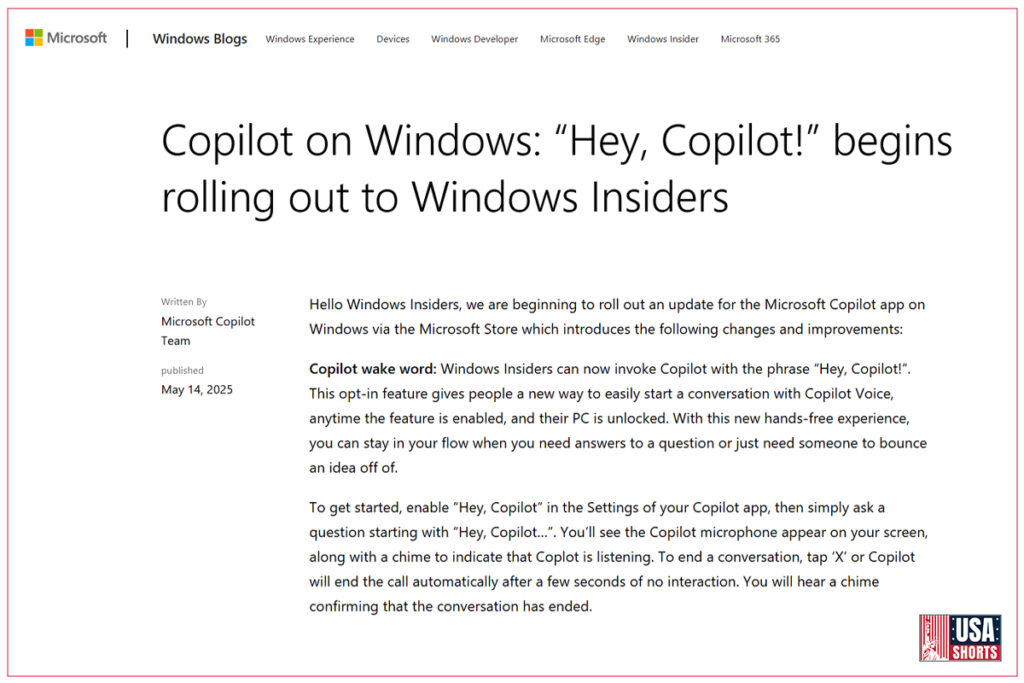 Hey, Copilot! Hits Windows 11: New AI Voice Feature 2025